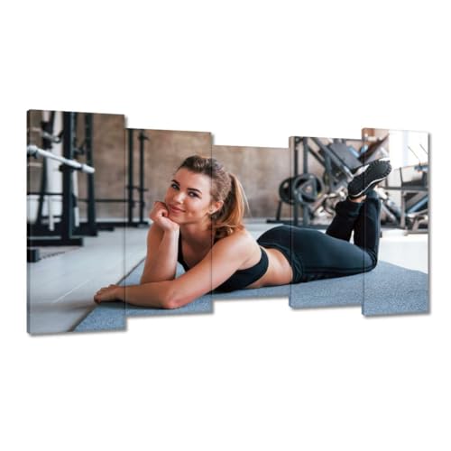 Tableau sur toile 150 x 80 cm Belle fille au gymnase finition premium N° H10744Z_PC5CB