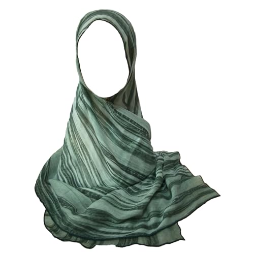 Premium Hijab Scarf for Women Lightweight stripe Scarves Soft Cotton Hijabs Head Wraps for Muslim