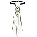 Yummiman Women's Ties with Crystal Brooch Adjustable Polyester Tie for Party Work Daily Wear