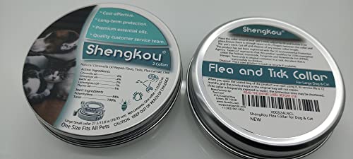 Shengkou Flea And Tick Collar For Dogs And Cats - Safe And Natural Prevention And Control Of Pests On Puppies And Kittens - Waterproof - Free Comb - 2-Pack (13.8 In & 27.5 In) #TOP7