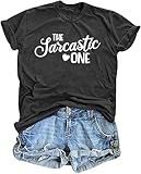 Best Friends Shirts for Women The Sarcastic One T Shirt Girls Trip T-Shirt Casual Short Sleeve Tee Tops