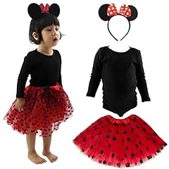 Black+one Size (12m-6t) Red W/ Black Polka Dots Tutu