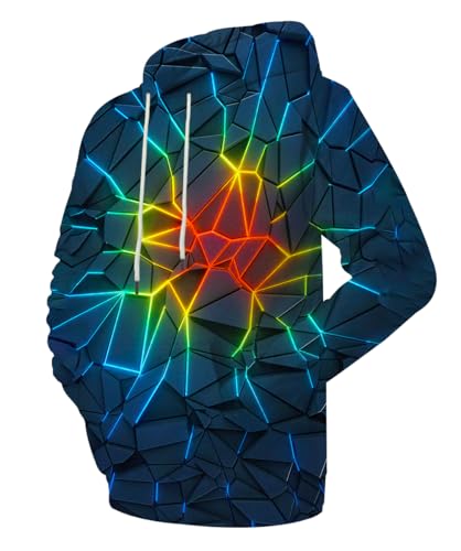 Neemanndy Unisex Colorful Graphic Hoodies 3D Print Cool Sweatshirt Cool Design with Pocket for Men and Women3
