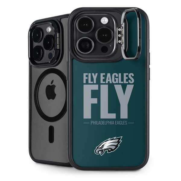 Skinit Kickstand Phone Case Compatible with iPhone 15 Pro Max - Officially Licensed NFL Philadelphia Eagles Team Motto Design