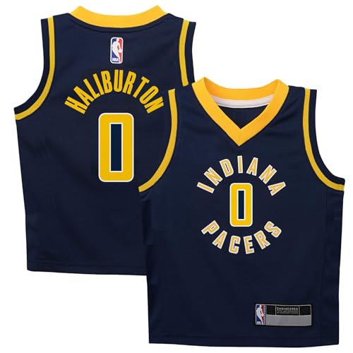 Tyrese Haliburton Indiana Pacers NBA Kids 4-7 Navy Icon Edition Player Jersey (US Numeric 7 Regular Tyrese Haliburton Indiana Pacers Navy)