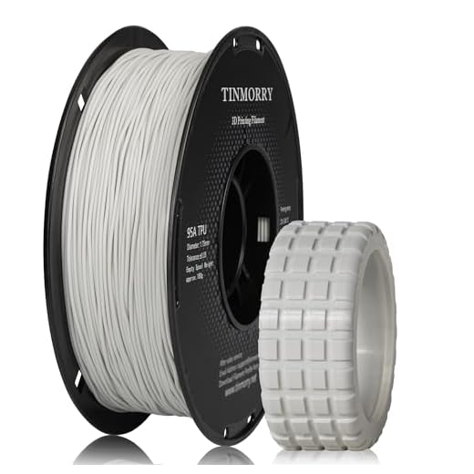 TINMORRY Filamento TPU de 1,75 mm, material de impresión 3D para impresora 3D, 1 kg, 1 carrete, color gris telecomunicaciones