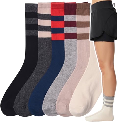 Image of ToBeInStyle Women's Pack of 6 or 12 Fashion Printed Crew Socks