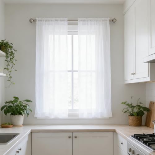 �O���猩���ɂ��� ���[�X�J�[�e�� �~�� 55 x 210 cm Uv�J�b�g����Ƌ�̓��Ă�������G�A�R���̗�C�𓦂��Â��ȃG�l�ߓd�ɒf�M�ۉ����͎�荞�݃v���C�o�V��������@��Ok�E�ߏ����փL�b�`���r�O�Ή�1������, �z���C�g