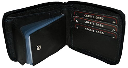 Leatherboss High End Leather Zip Around Mens Wallet #1456cf3