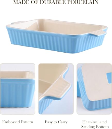 image for MALACASA Casserole Dishes for Oven, Porcelain Baking Dishes, Ceramic B