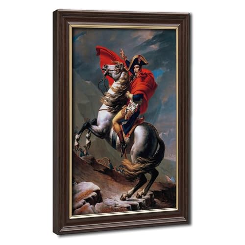 Tableau Napoléon traversant les Alpes WCYB 20x30 cm décor de bureau