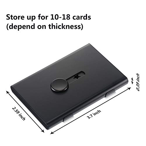 Tatuo TATUO-CARD HOLDER-01 2 Pack Business Card Holder, Thumb Drive Business Card Case Portable Business Card Holders Wallet Stainless Steel Card Holder Slide Out Card Case Nice Design thumb #2
