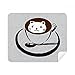 Coffee Cup Illustration Lovely Cat Pattern Cleaning Cloth Screen Cleaner 2pcs Suede Fabric