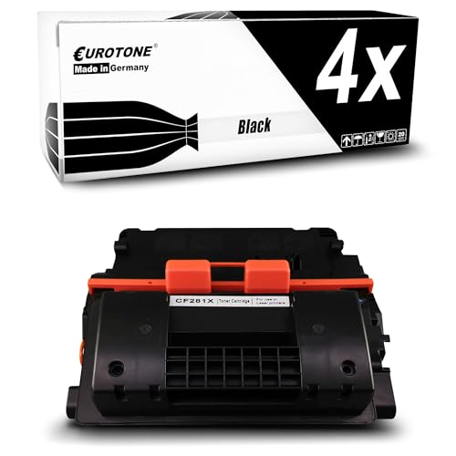 Cartouche toner CF281X 81X Eurotone pour HP LaserJet M605 M606 M630 lot de 4
