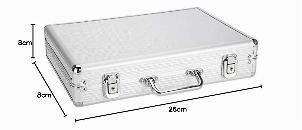 Yuyte 32 Rejillas Caja de Almacenamiento de Relojes, Maleta de Reloj de Aleación de Aluminio, Estuche de Exhibición de Joyeria