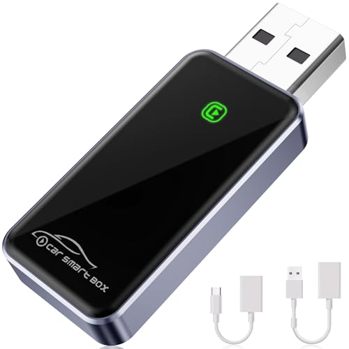 Adaptateur CarPlay et Android Auto sans fil 2 en 1 avec mini boîtier USB pour voiture