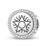 Abalorio de plata de ley 925 con símbolo de tótem espiritual de estrella ardiente de masonería para mujer, compatible con pulseras Pandora