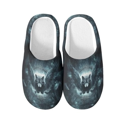 Chaussons en coton antidérapants WolfHome pour des matins cocooning