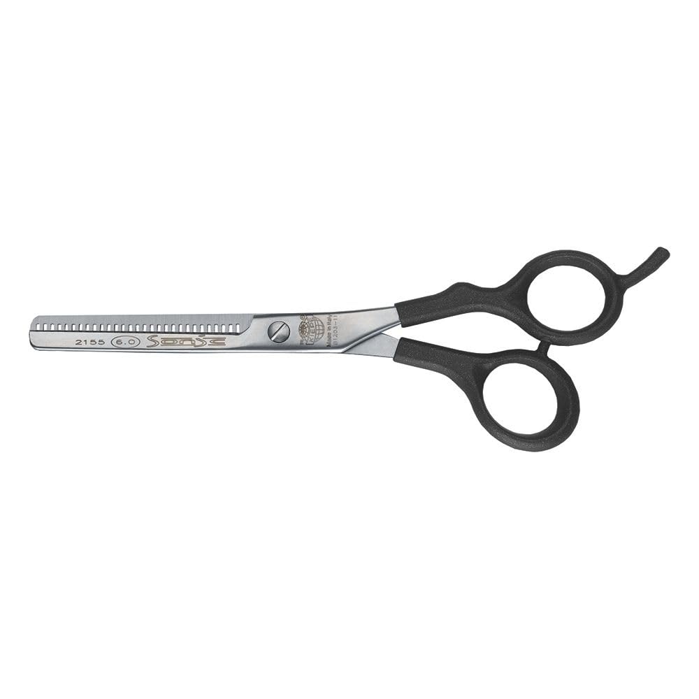 Kiepe 2155 Sonic Forbice Professionale Sfoltire 6 Pollici con 28 Denti – Forbice sfoltitrice a mezzo filo in acciaio inox impugnatura ergonomica semi-offset, Made in Italy per salone e uso domestico