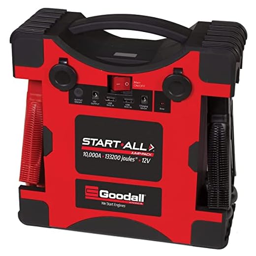 GOODALL MANUFACTURING JP-12-10000T 12V 10000 Amp Start-All Corded Jump Pack