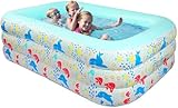 Piscinas hinchables Piscinas inflables Piscina Hinchable Rectangular, Piscina Infantil Inflable, Piscina Familiar, Fiesta AcuáTica De Verano para niños, Adultos, jardín,150CM/180CM/210CM Azul