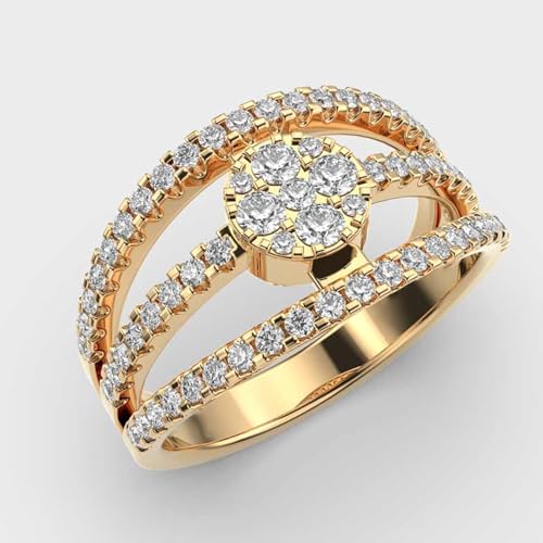 Bague argent sterling 925 moissanite | Anti-ternissement luxe