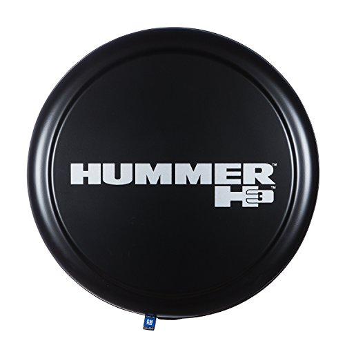 32" Rigid Tire Cover - (Hard Plastic Face & Fabric Vinyl Band) - Hummer H3 Logo #TOP1