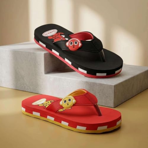 Image of Kids' Flip Flop Slippers, soft and Lightweight sole, Super Flexible, Comfortable & Arch Support, Durable Indoor and Outdoor Slippers