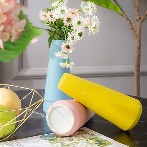 Vase en céramique multicolore pour table d'entrée et fleurs séchées - 4