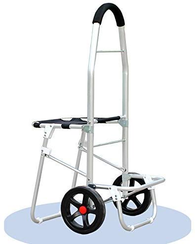 SENWEI Multifunktions-Einkaufstrolley mit großem Fassungsvermögen, leicht, faltbar, mit Sitz, Schubkarre, mit 2 Rädern… – Bild 6