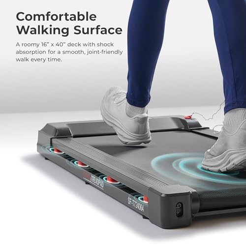 Sunny Health & Fitness Smart WiFi Treadmills – Compact, Foldable, Portable, Under Desk & Incline Options (Manual & Auto), Brushless Motor, & Bluetooth SunnyFit App, LED Display, Shock Absorption - Image 6