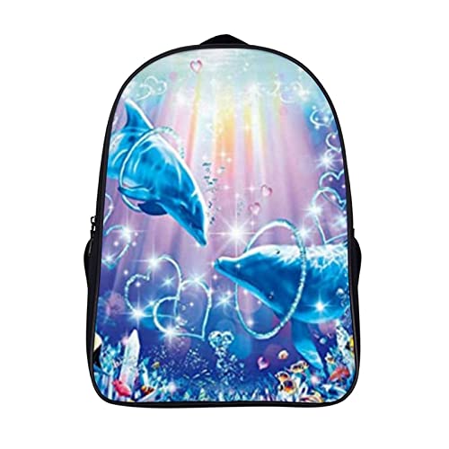 Cartable de mode dauphin pour adolescents et enfants sac à dos voyage 40x28x16cm
