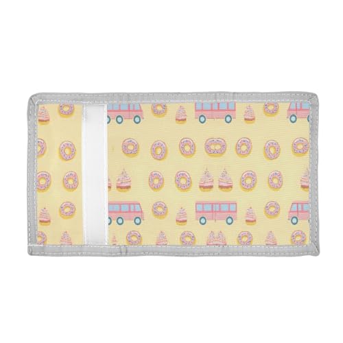 ALAZA Kids Wallets for Boys Girls Toddler Trifold Wallet Children Small Donut Dessert Cart with Zipper Coin Pocket2