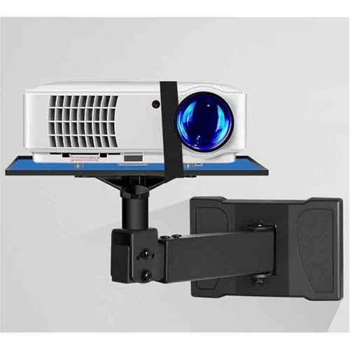 Soporte de pared para proyector con bandeja de metal reforzado para salón y dormitorio 3