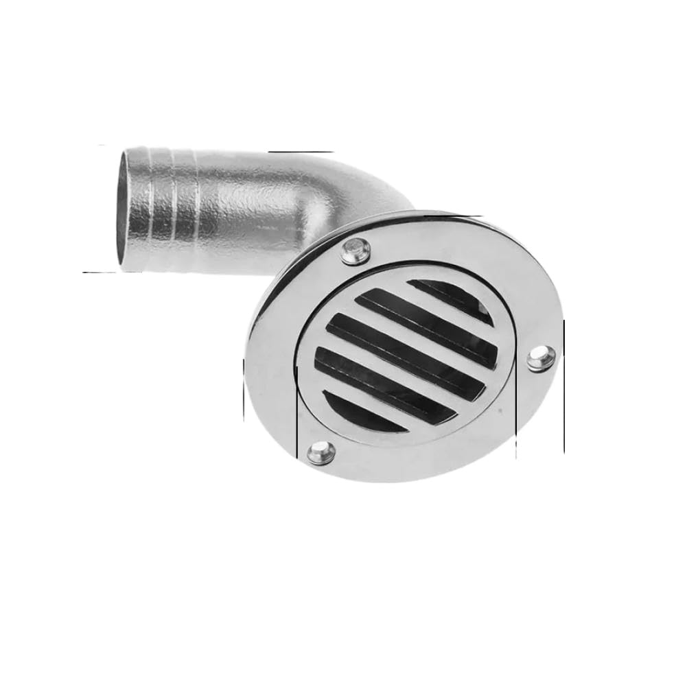 Removable Floor Deck Cockpit Drain 316 Stainless Steel Scupper Curved Floor Drain 32MM 38MM Marine Hardware(32MM)