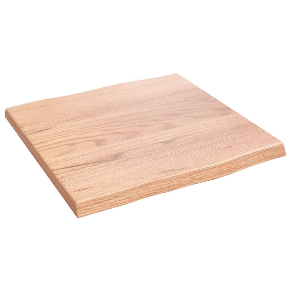 Makastle Plateau de Table Bois, Planche Bureau Dessus de Table de Remplacement Dessus de Bureau Tableau de Bricolage Intérieur extérieur, Bois chêne Massif traité Bordure Assortie