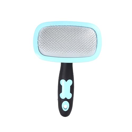 CIYODO Rotatable Pet Grooming Comb Large Blue Massager Tool for Dogs Cats for Cleaning Loose Hair Tangles Dirt Comfortable Grooming Experience