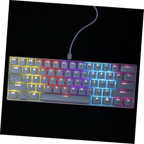 Clavier mécanique filaire RGB 61 touches compact pour PC et ordinateur portable