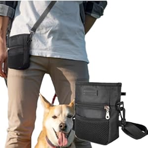   Dog-Treat-Pouch-Pet-Trainning-Waist-Bag-Portable-Food-Snack-Small-Item-Storage-Holder-Bag-Hook-Design-Pet-Training-Reward-Pouch-Bait-Bag-Mini-Puppy-Snack-Carrier-Container-Pockets-BLACK-STYLE-A