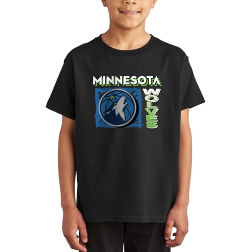 Camiseta Minnesota Timberwolves de manga corta para niños ropa NBA juvenil original