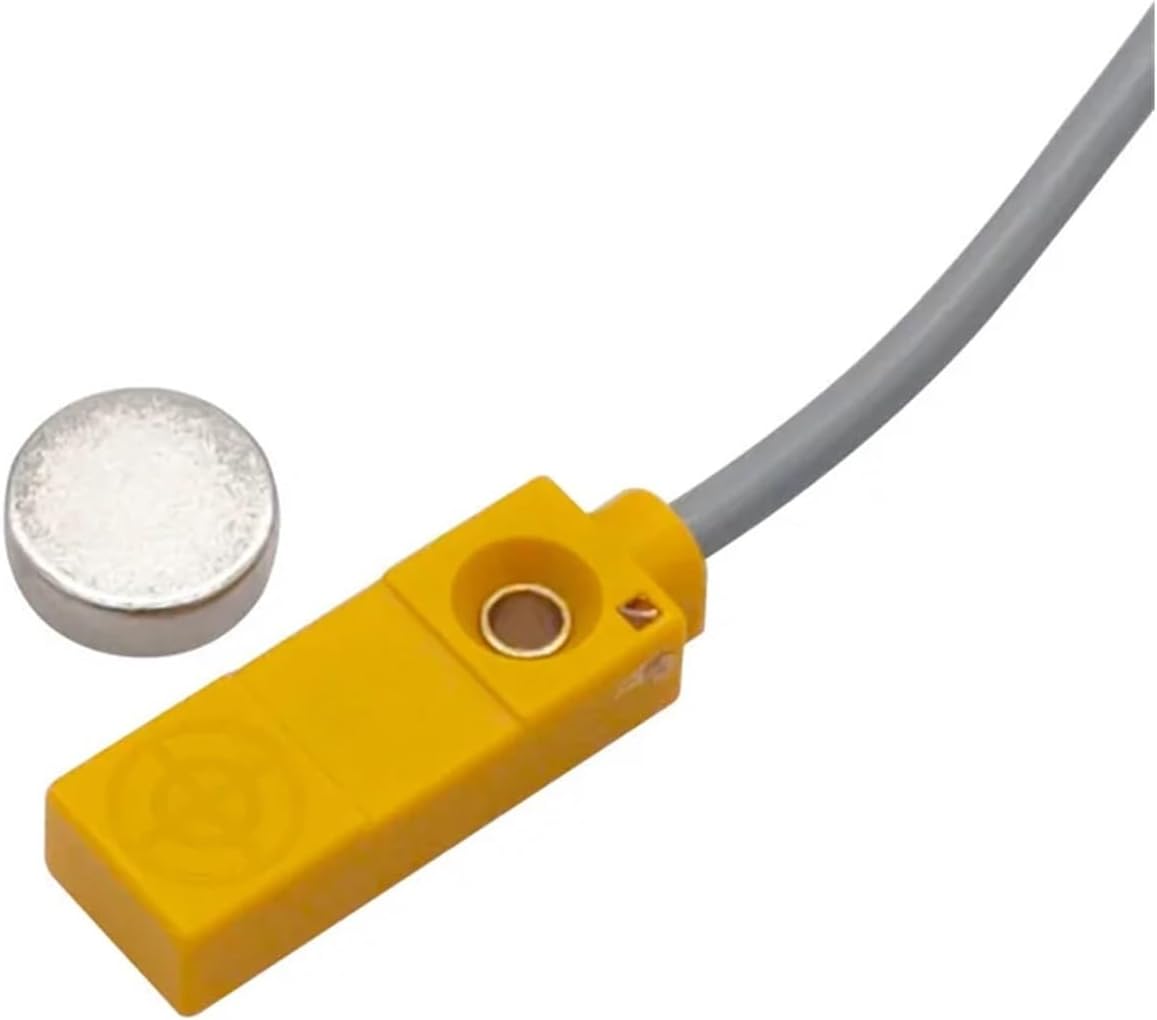 Nonpolar Micro Sensor Normally Open Hall Sensor NPN PNP Remote Square Magnetic Proximity Switch Induction Magnet(NPN NO)