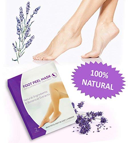 MGS Foot Peel Mask - Soft Baby Feet for Foot, 2 Pairs Lavender Exfoliating Booties Callus Remover Feet Mask for Women or Men