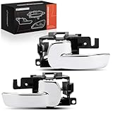 A-Premium Inside Interior Door Handles Compatible with Nissan Pathfinder 2005 2006 2007 2008 2009, Black Housing with Chrome Lever, 2-PC Set, Driver & Passenger Side