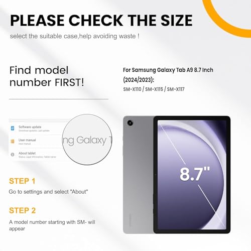 Image of TGK Back Cover Case for Samsung Galaxy Tab A9 8.7 inch