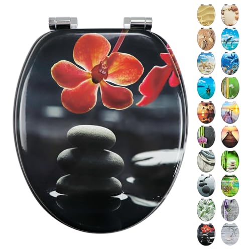 Fanmitrk WC Sitz mit Absenkautomatik, Hochwertiger Toilettendeckel Stabil und Wackelt Nicht, MDF Holzkern Klodeckel, Einfache Montage Toilettensitz, viele Schöne Motive (Roter Blatt) Fanmitrk WC Sitz mit Absenkautomatik, Hochwertiger Toilettendeckel Stabil und Wackelt Nicht, MDF Holzkern Klodeckel, Einfache Montage Toilettensitz, viele Schöne Motive (Roter Blatt)