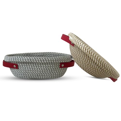 MTSHOPMART cotton rope profing busket,banneton bread proofing basket,banneton bread proofing basket set,proofing basket (round,oval),oval banneton basket (Striped Oval +round)
