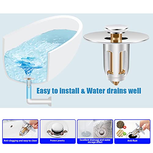 Tapón Universal para Lavabo de Baño con Filtro Antirretorno miniatura 4