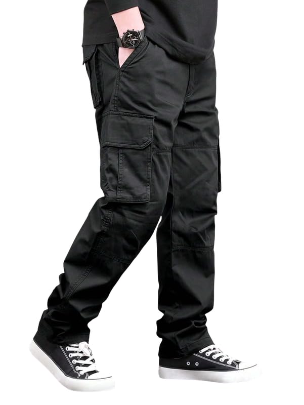 Image of DEELMO Men's Stylish Multi-Pocket Cargo Pants || Casual Fit Pants Trousers || Stylish Trousers for Men || Men's Cargo (MD501 01 08)