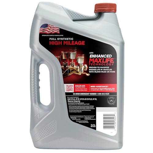 Image of Valvoline Full Synthetic High Mileage with MaxLife Technology SAE 5W-30 Motor Oil 5 QT, Case of 3