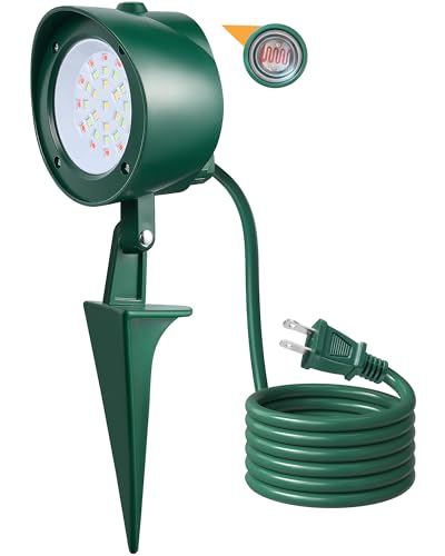 SURAIELEC Dusk to Dawn Christmas Spotlight Outdoor, Red & Green